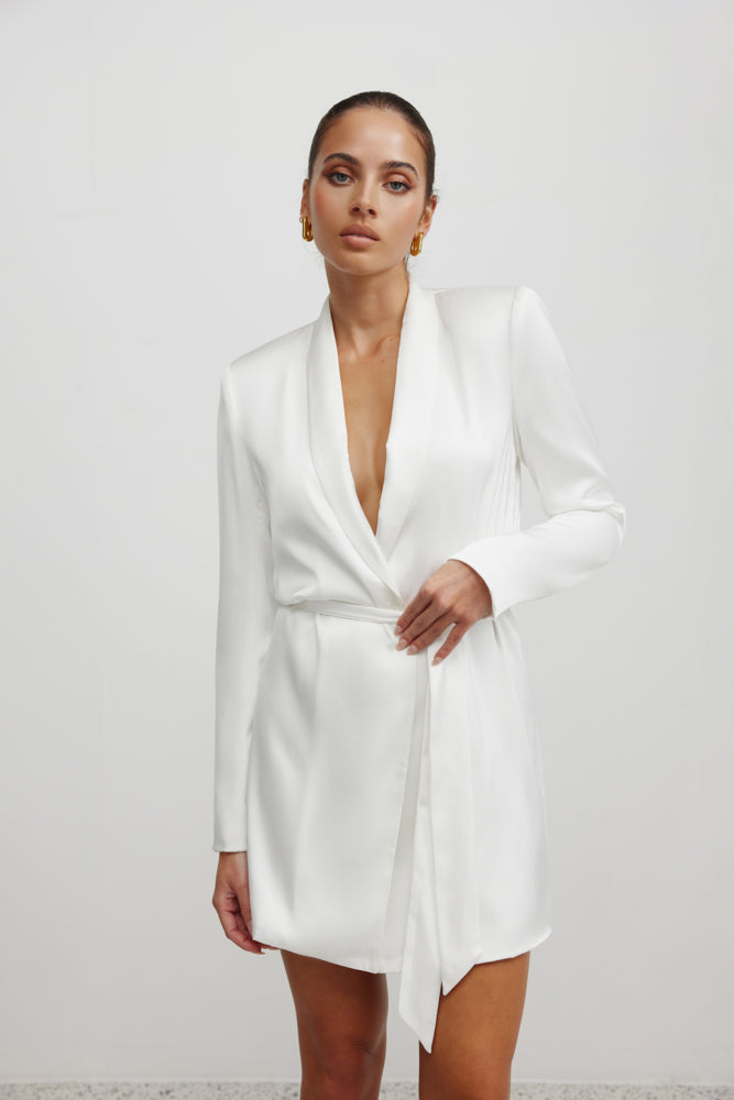 Lucio Jacket Dress - White