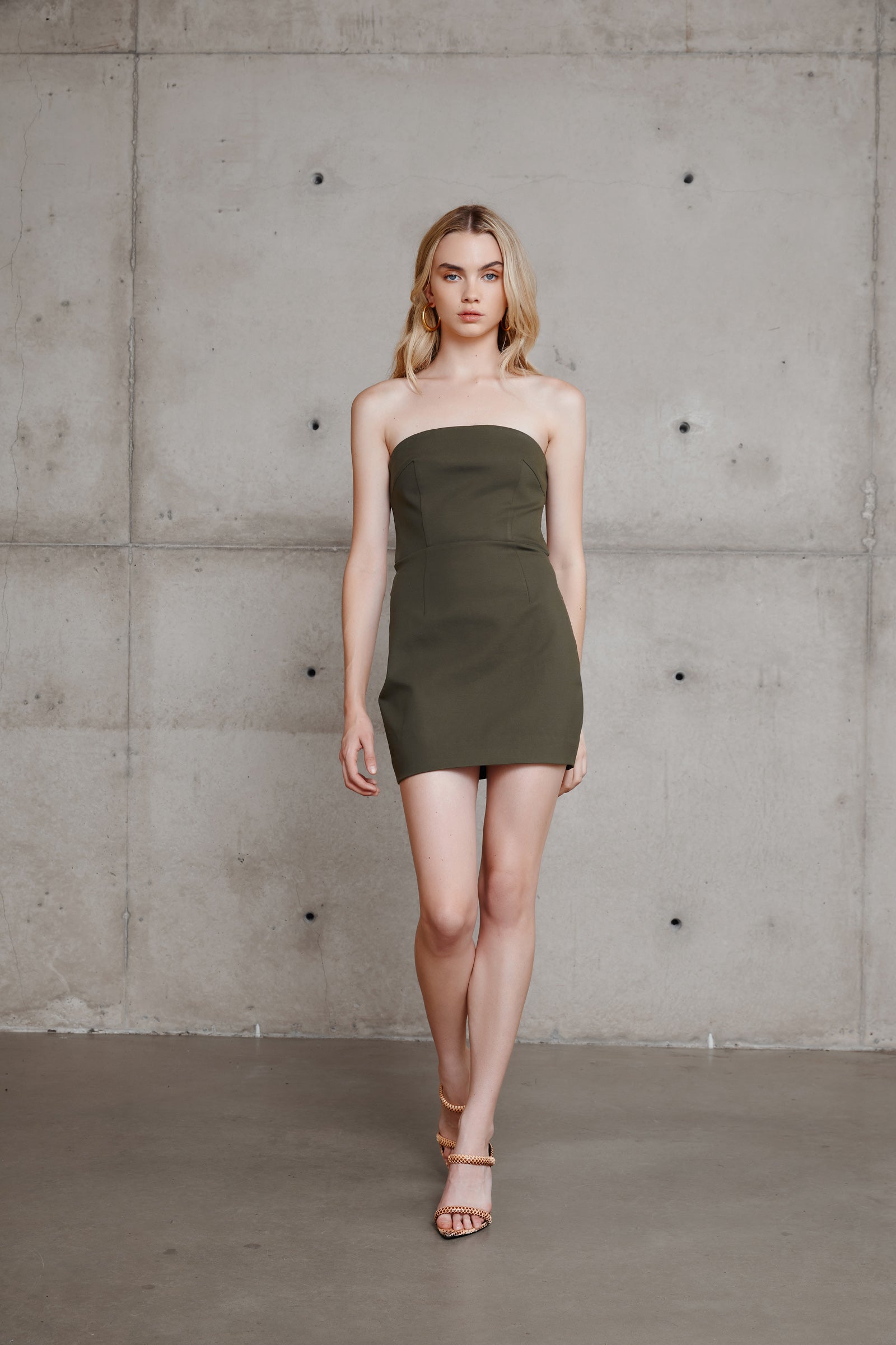 Niesa Dress Khaki LEXI