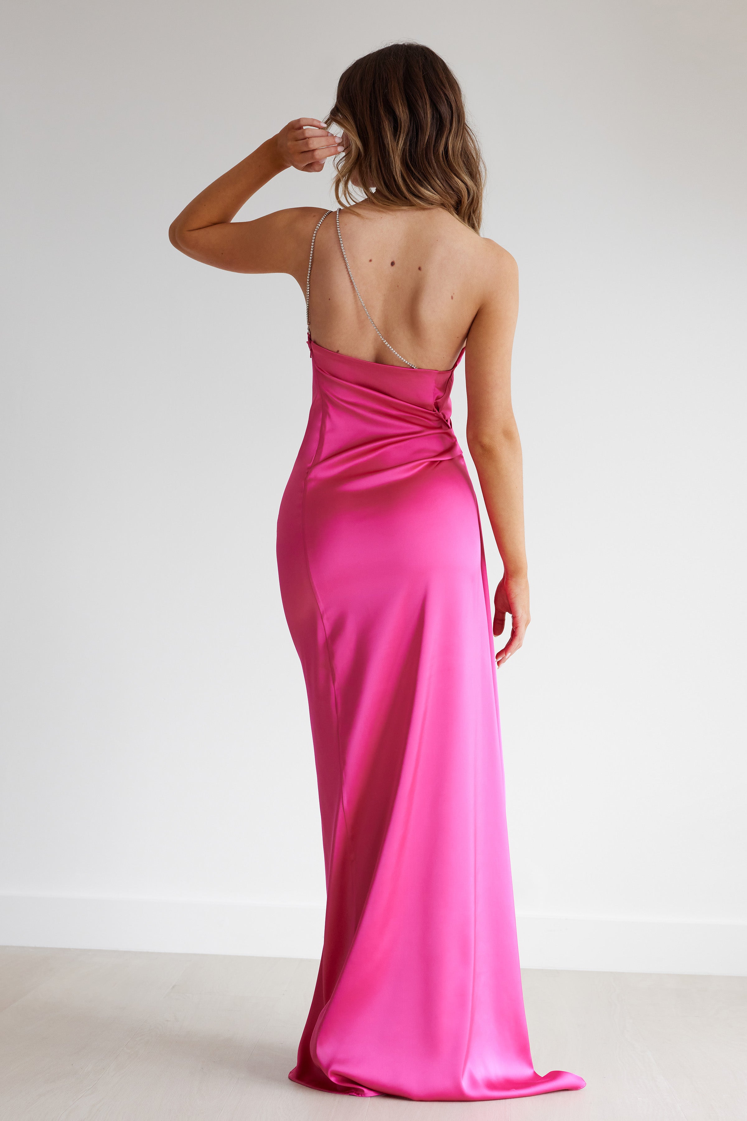 Samira Dress - Pink Diamante Strap
