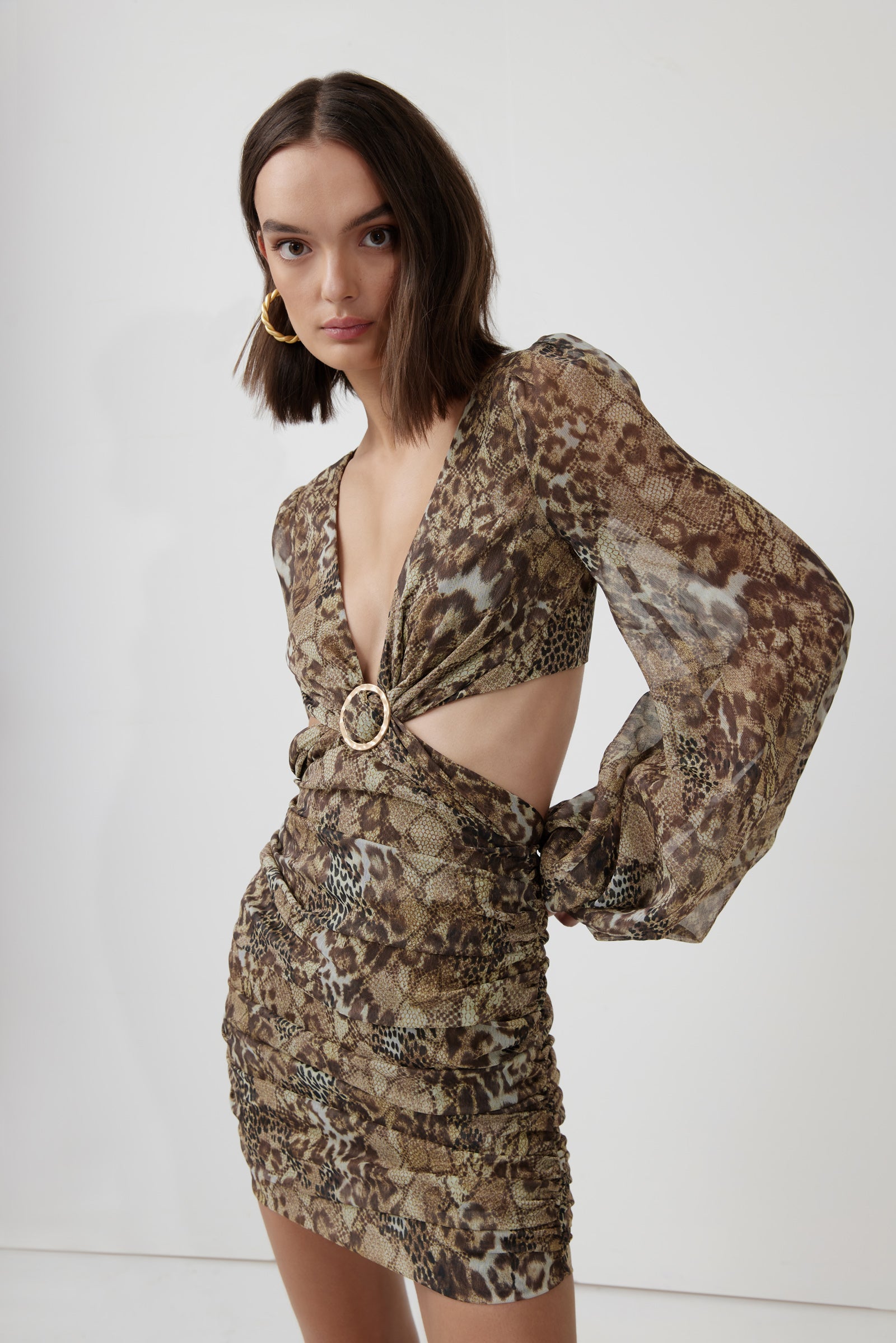 Vinca Dress - Wild Olive Print